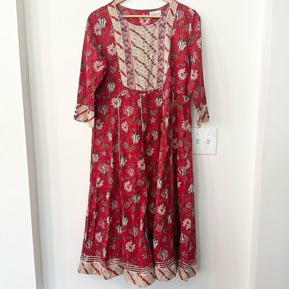 Renata by renata gasparian Floral Midi Dress M - Picture 1 of 8